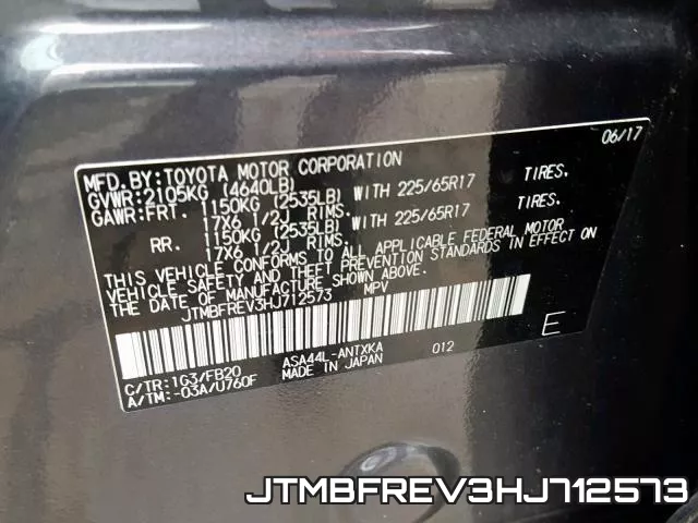 JTMBFREV3HJ712573 фото 2