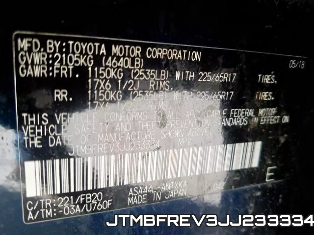JTMBFREV3JJ233334 фото 2