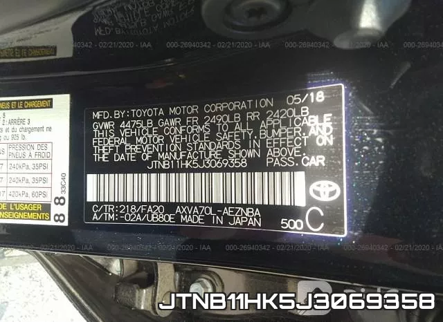 JTNB11HK5J3069358 фото 10