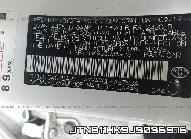 JTNB11HK9J3036976 фото 10