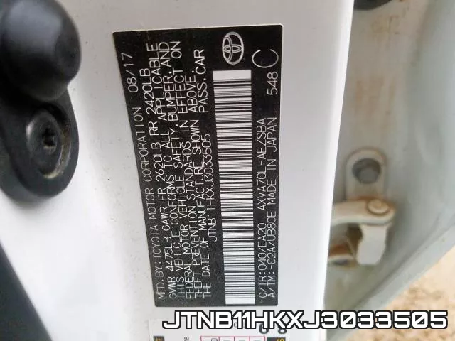 JTNB11HKXJ3033505 фото 2