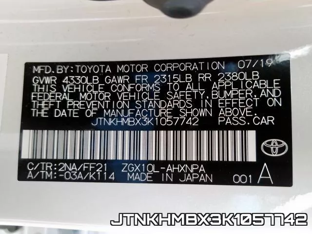 JTNKHMBX3K1057742 фото 2