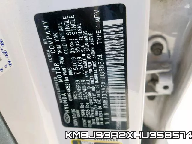 KM8J33A2XHU358574 фото 2