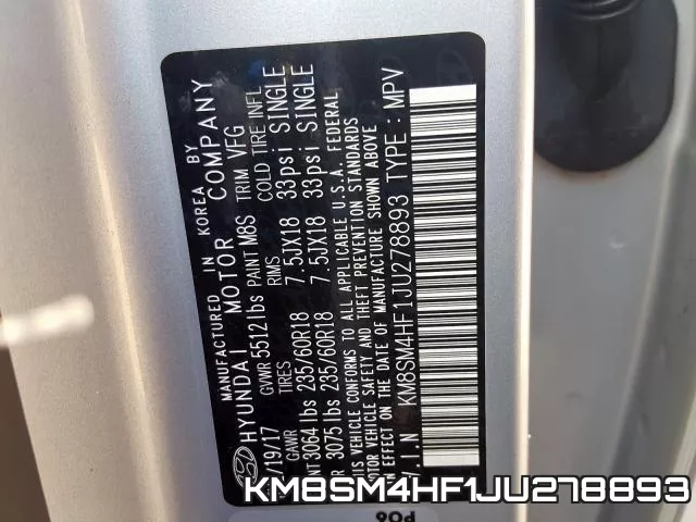 KM8SM4HF1JU278893 фото 2