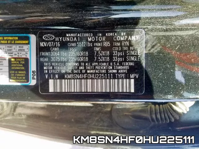 KM8SN4HF0HU225111 фото 2