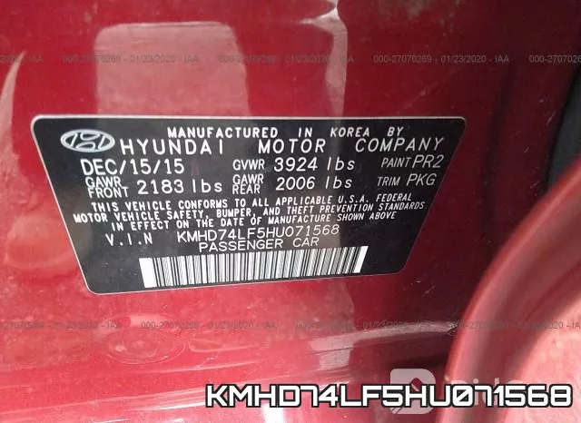 KMHD74LF5HU071568 фото 10