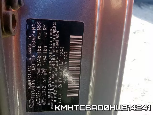 KMHTC6AD0HU314241 фото 2