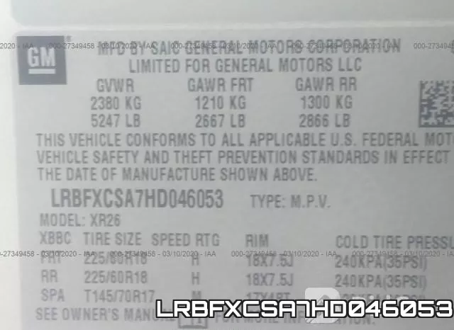 LRBFXCSA7HD046053 фото 10