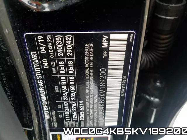 WDC0G4KB5KV189200 фото 2