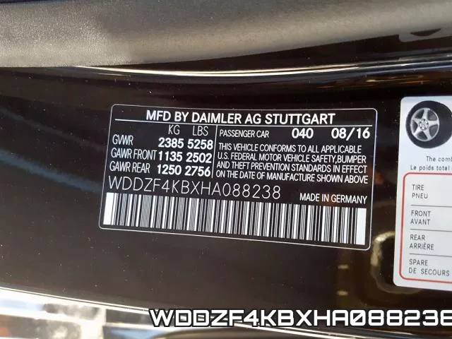 WDDZF4KBXHA088238 фото 2
