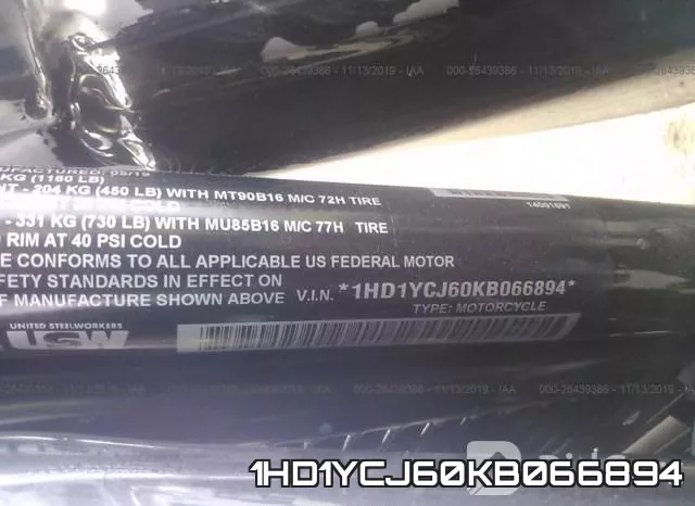 1HD1YCJ60KB066894 фото 2
