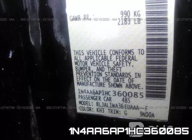 1N4AA6AP1HC360085 фото 10