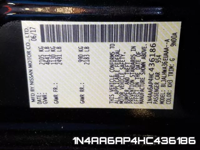 1N4AA6AP4HC436186 фото 2