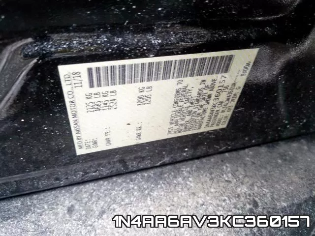 1N4AA6AV3KC360157 фото 2