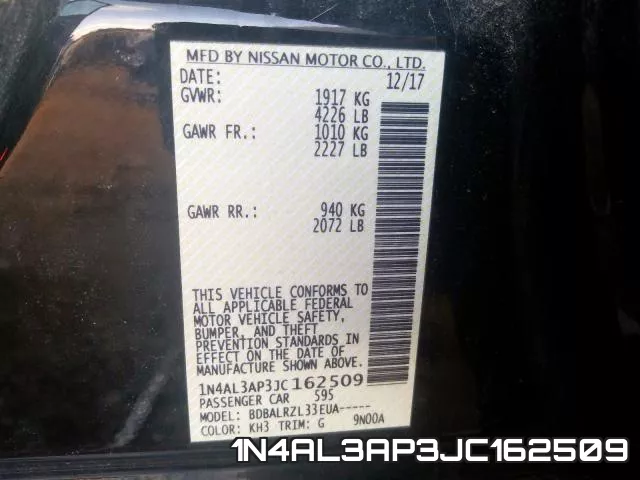 1N4AL3AP3JC162509 фото 2
