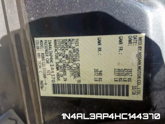 1N4AL3AP4HC144370 фото 2