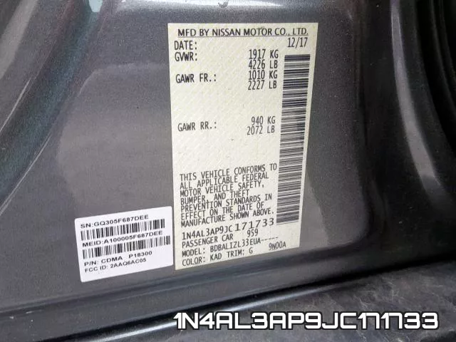 1N4AL3AP9JC171733 фото 2