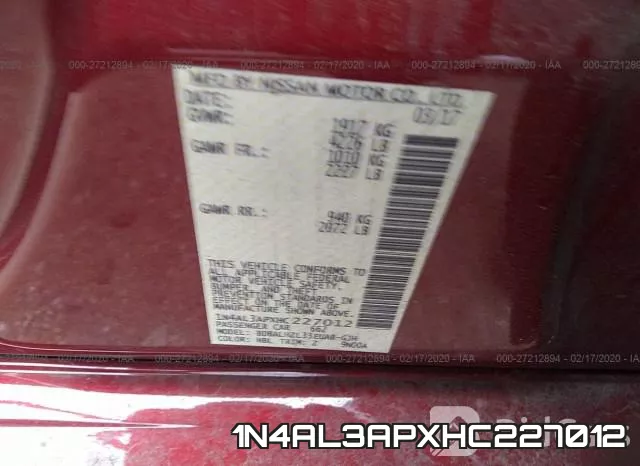 1N4AL3APXHC227012 фото 10