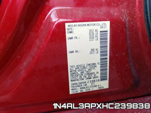 1N4AL3APXHC239838 фото 2