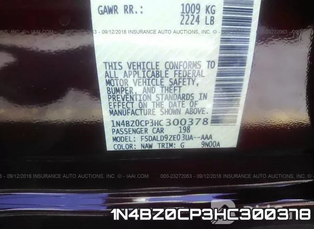 1N4BZ0CP3HC300378 фото 10