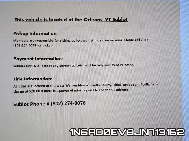 1N6AD0EV8JN713162 фото 10