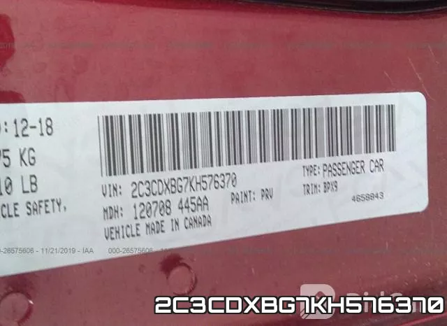 2C3CDXBG7KH576370 фото 10