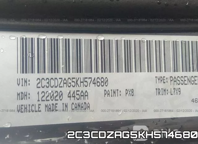 2C3CDZAG5KH574680 фото 10