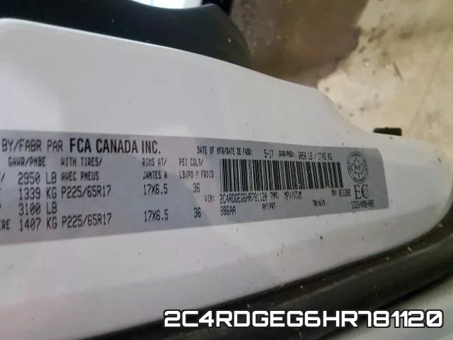 2C4RDGEG6HR781120 фото 2