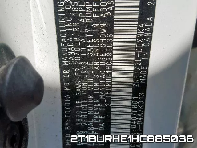 2T1BURHE1HC885036 фото 2