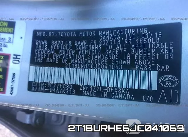 2T1BURHE6JC041063 фото 10