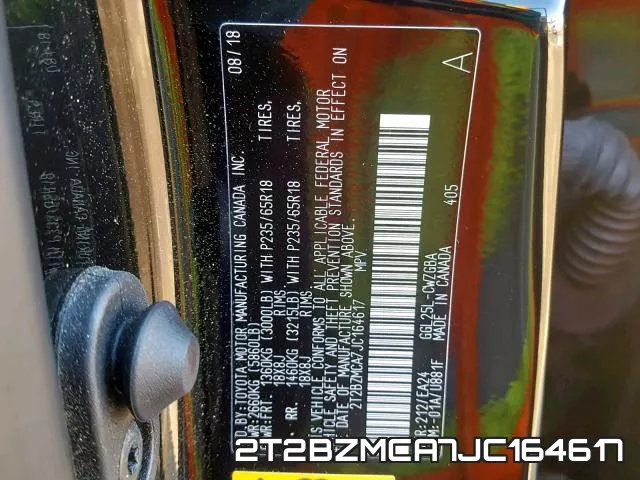 2T2BZMCA7JC164617 фото 2