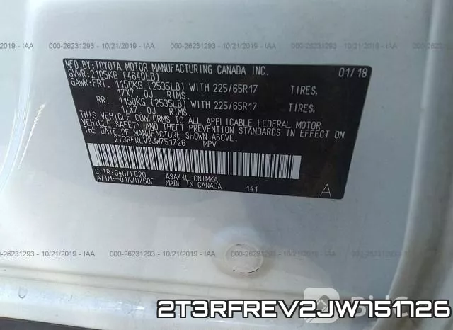 2T3RFREV2JW751726 фото 10