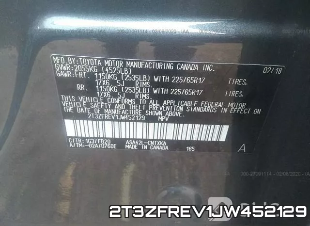 2T3ZFREV1JW452129 фото 10