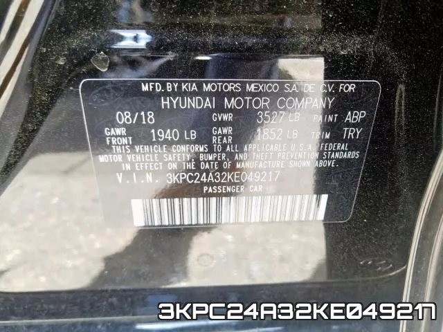 3KPC24A32KE049217 фото 2