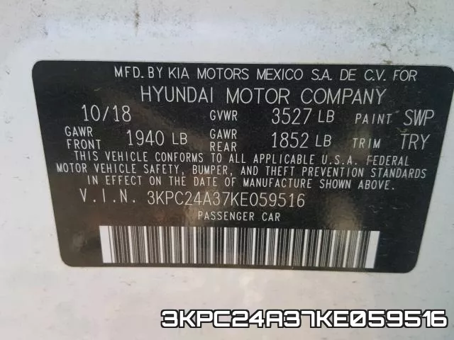 3KPC24A37KE059516 фото 2