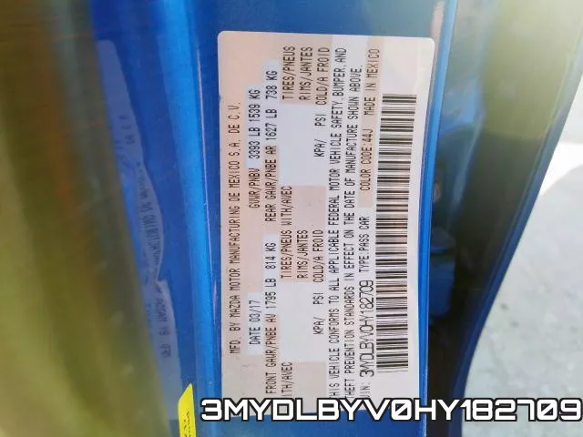 3MYDLBYV0HY182709 фото 2
