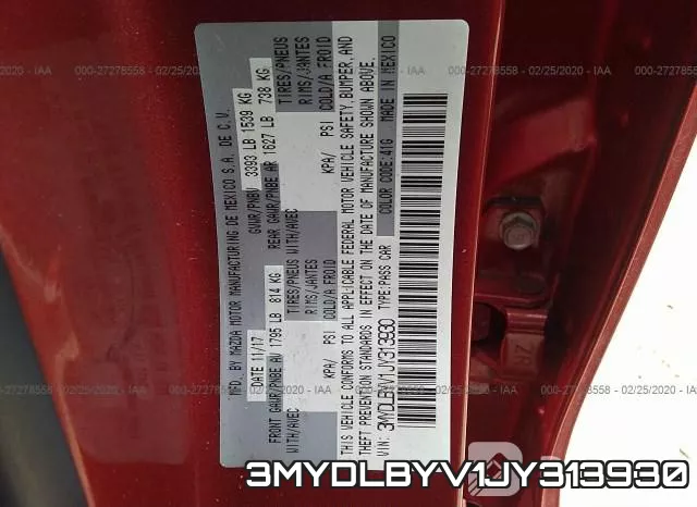 3MYDLBYV1JY313930 фото 10