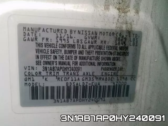 3N1AB7AP0HY240091 фото 2