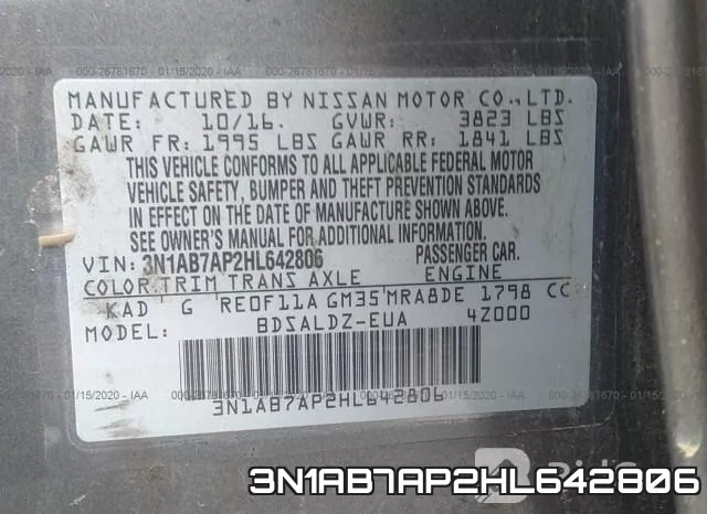 3N1AB7AP2HL642806 фото 10