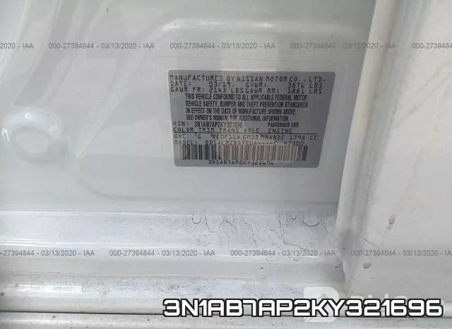 3N1AB7AP2KY321696 фото 10