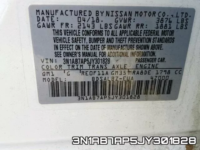 3N1AB7AP5JY301828 фото 2