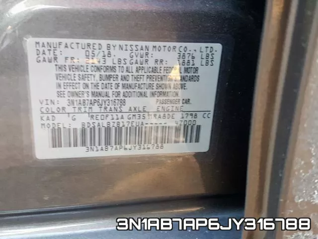 3N1AB7AP6JY316788 фото 2