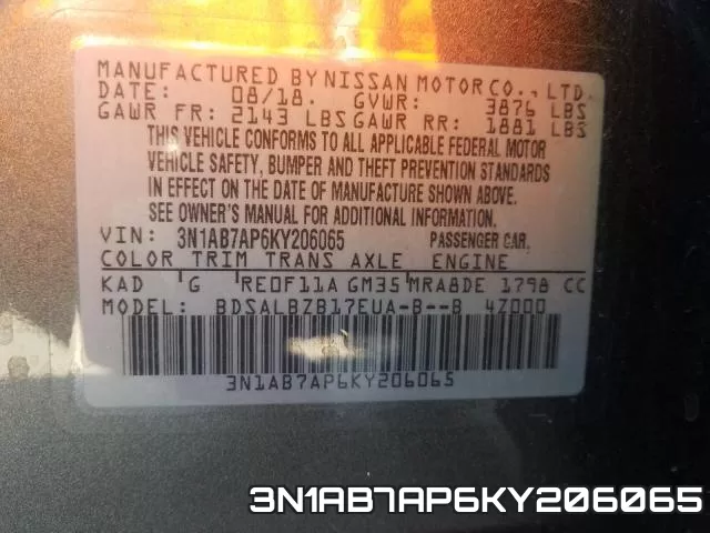 3N1AB7AP6KY206065 фото 2