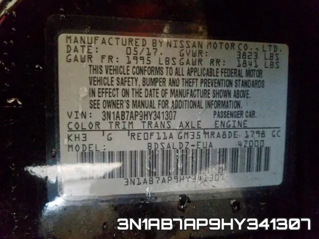 3N1AB7AP9HY341307 фото 2
