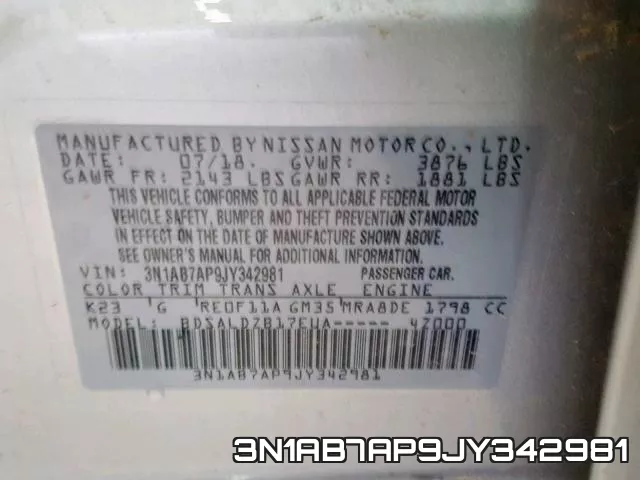 3N1AB7AP9JY342981 фото 2