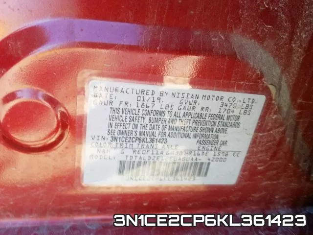 3N1CE2CP6KL361423 фото 2