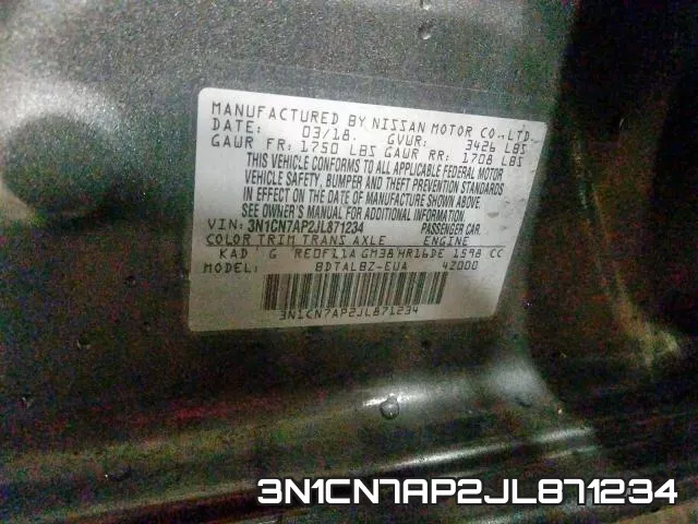 3N1CN7AP2JL871234 фото 2
