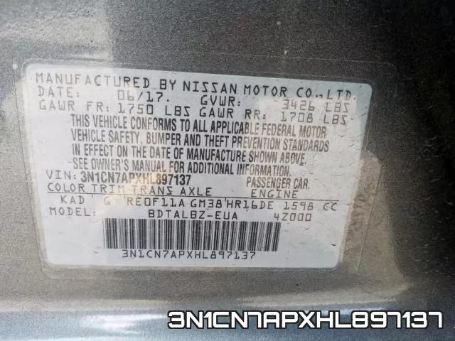 3N1CN7APXHL897137 фото 2