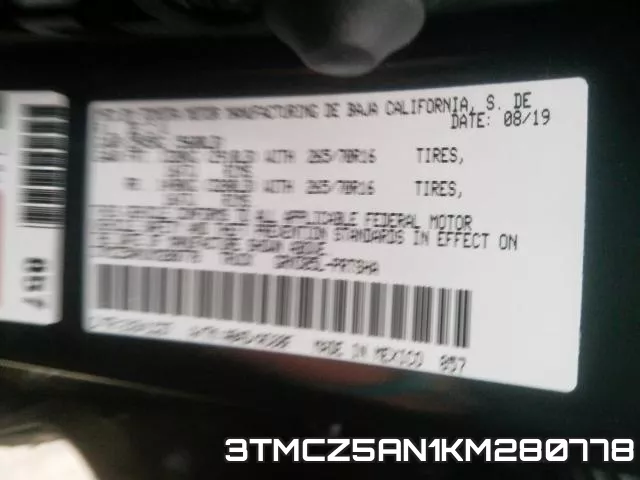 3TMCZ5AN1KM280778 фото 2