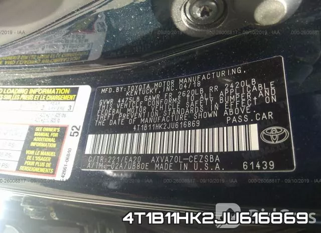 4T1B11HK2JU616869 фото 10